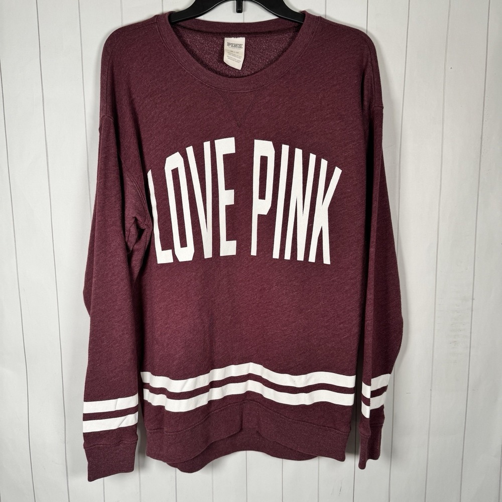 Love Pink Victoria's Secret‎ Oversized Tunic Sweatshirt Sporty Loungewear Top XS